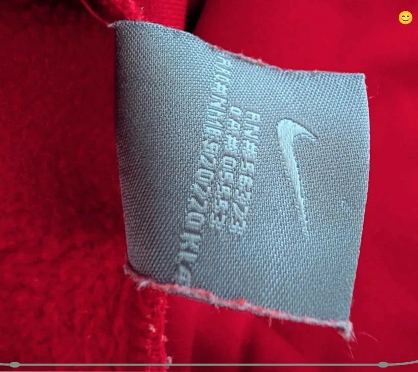 Magnifique Red Nike "Just Do It" Hoodie - Vintage - Size L – photo 7
